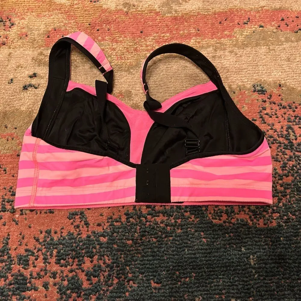 Lululemon Athletica Pink and Black Sports Bra